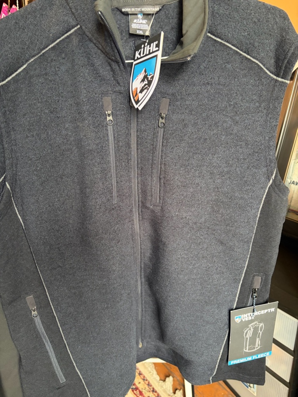 Men’s KUHL Interceptor Navy Vest Full-Zip - NWT